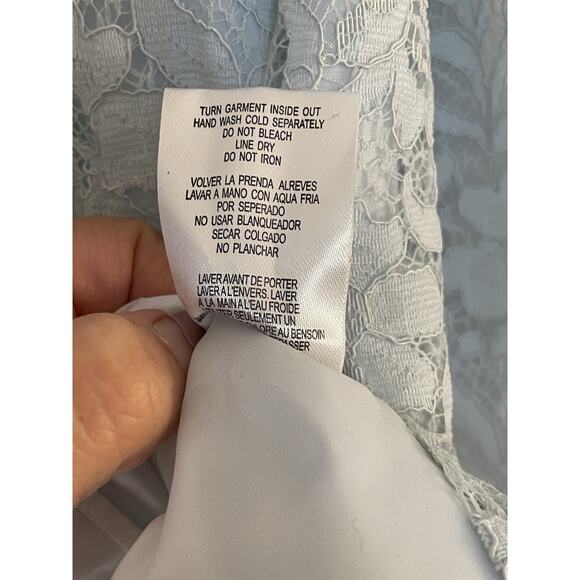 Pippa & Julie Dress Size 6X Light Blue Ivory Lace Tulle Lined Holiday Fancy NEW - Picture 8 of 9